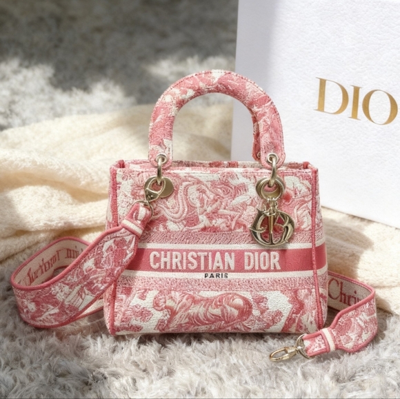 Coach Tops - Medium Lady Dior Bag Pink Toile